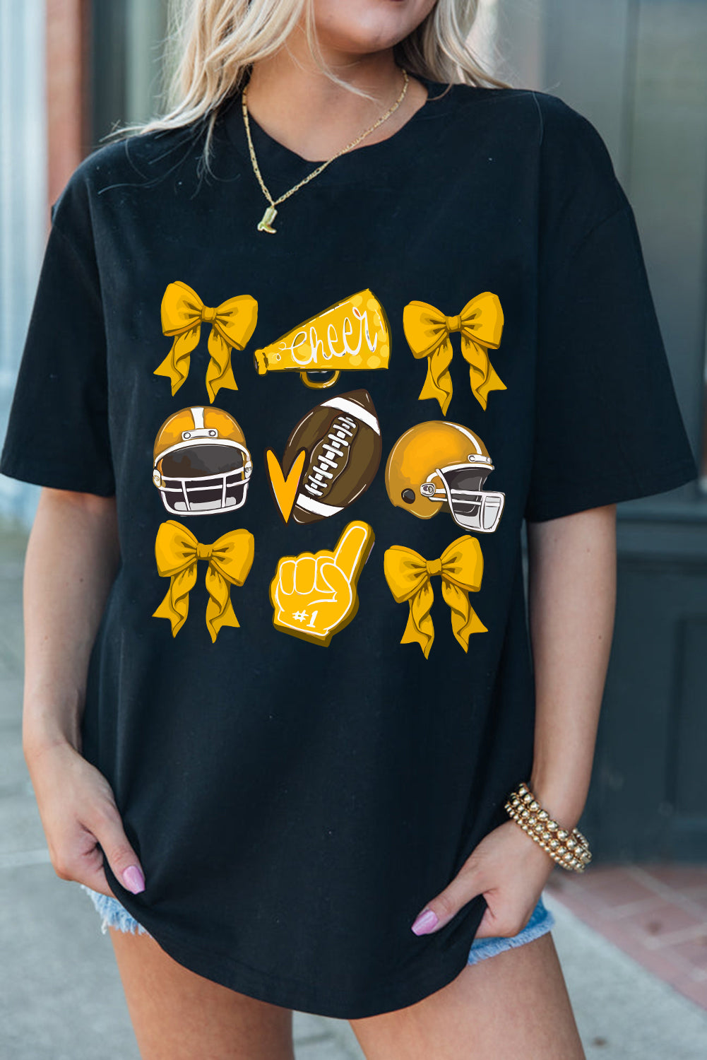 White Game Day Graphic Tee