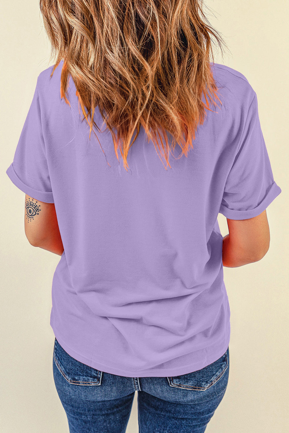 Wisteria Glitter Trim Chenille Ghost Sequins Patch Halloween Graphic Tee
