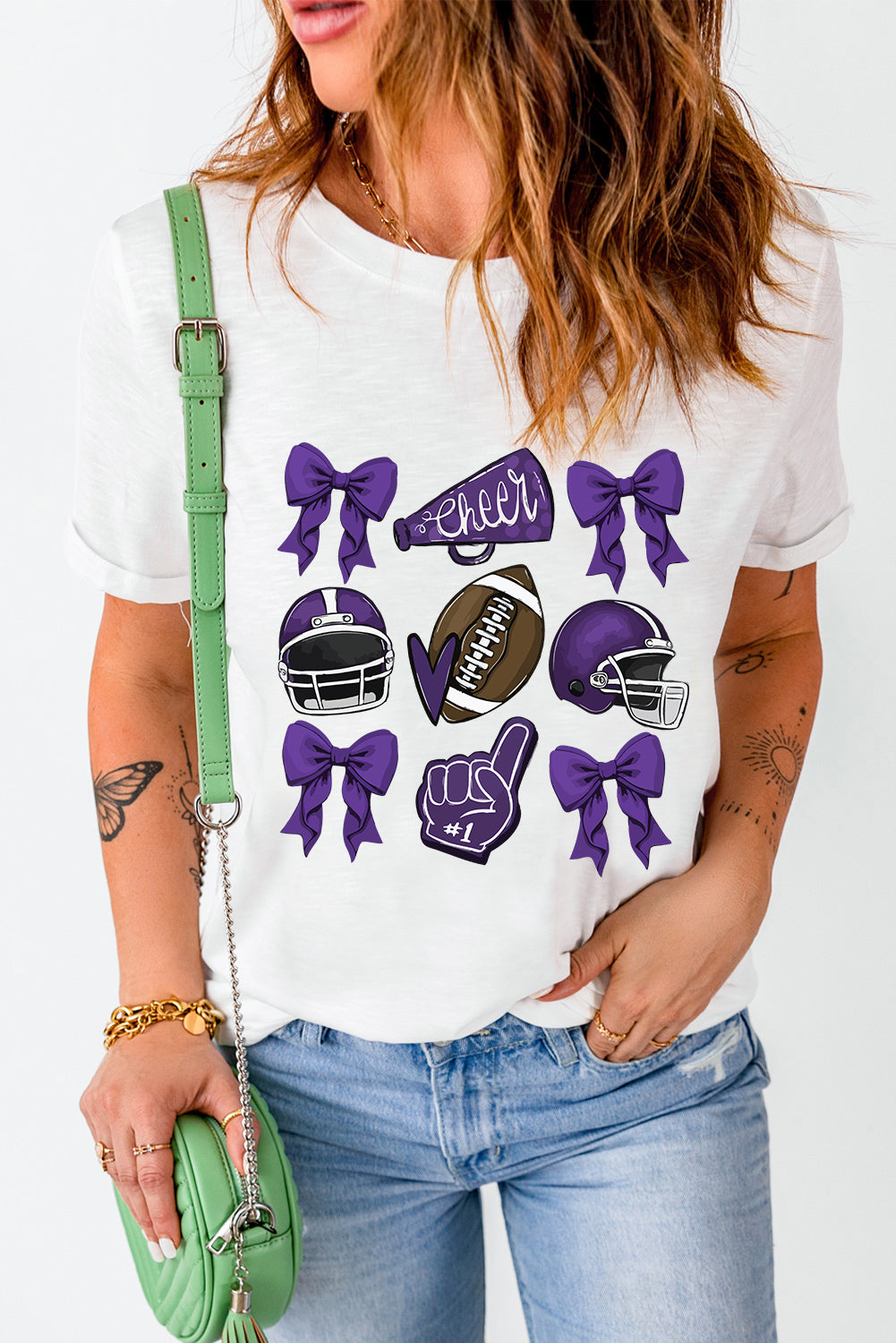 White Game Day Graphic Tee