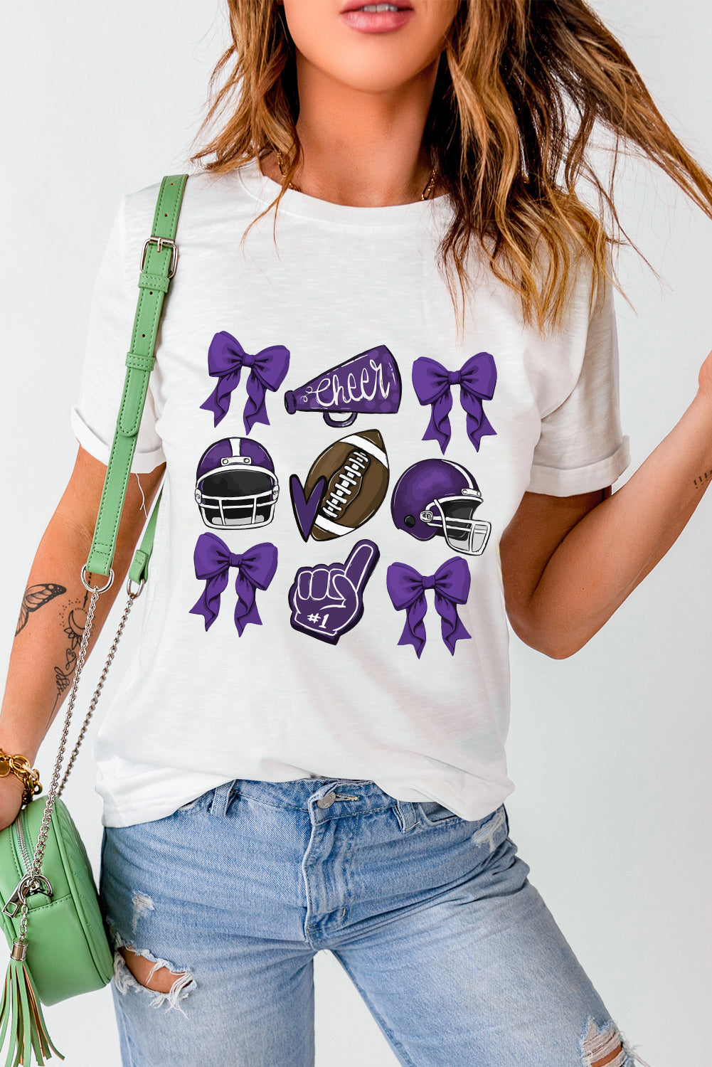 White Game Day Graphic Tee