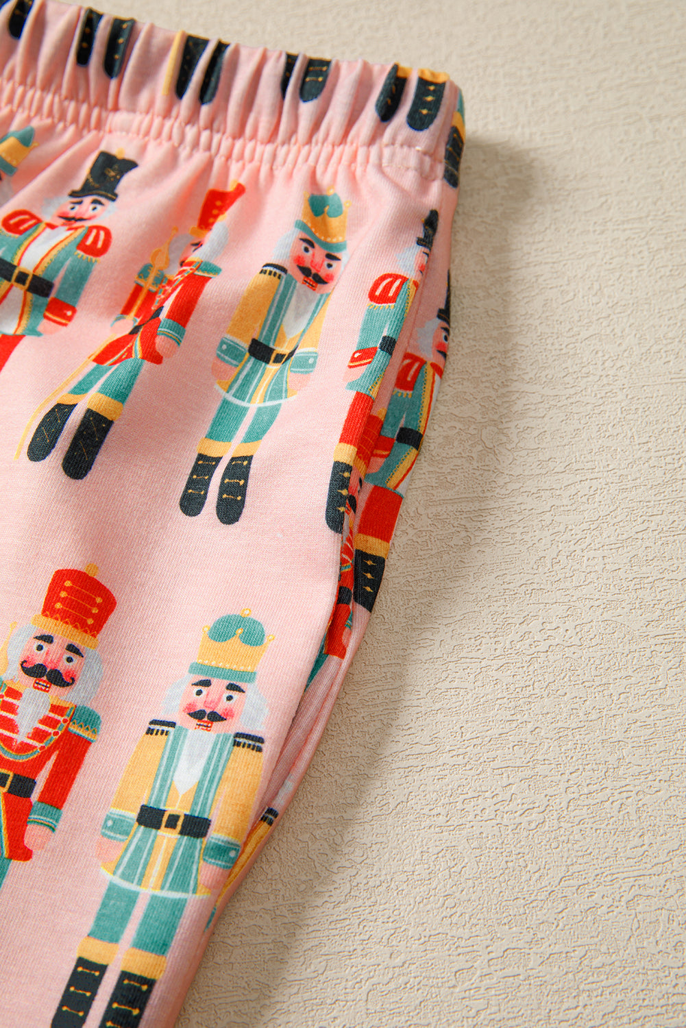Pink Christmas Nutcracker Long Sleeve Shirt Shorts Pajama Set