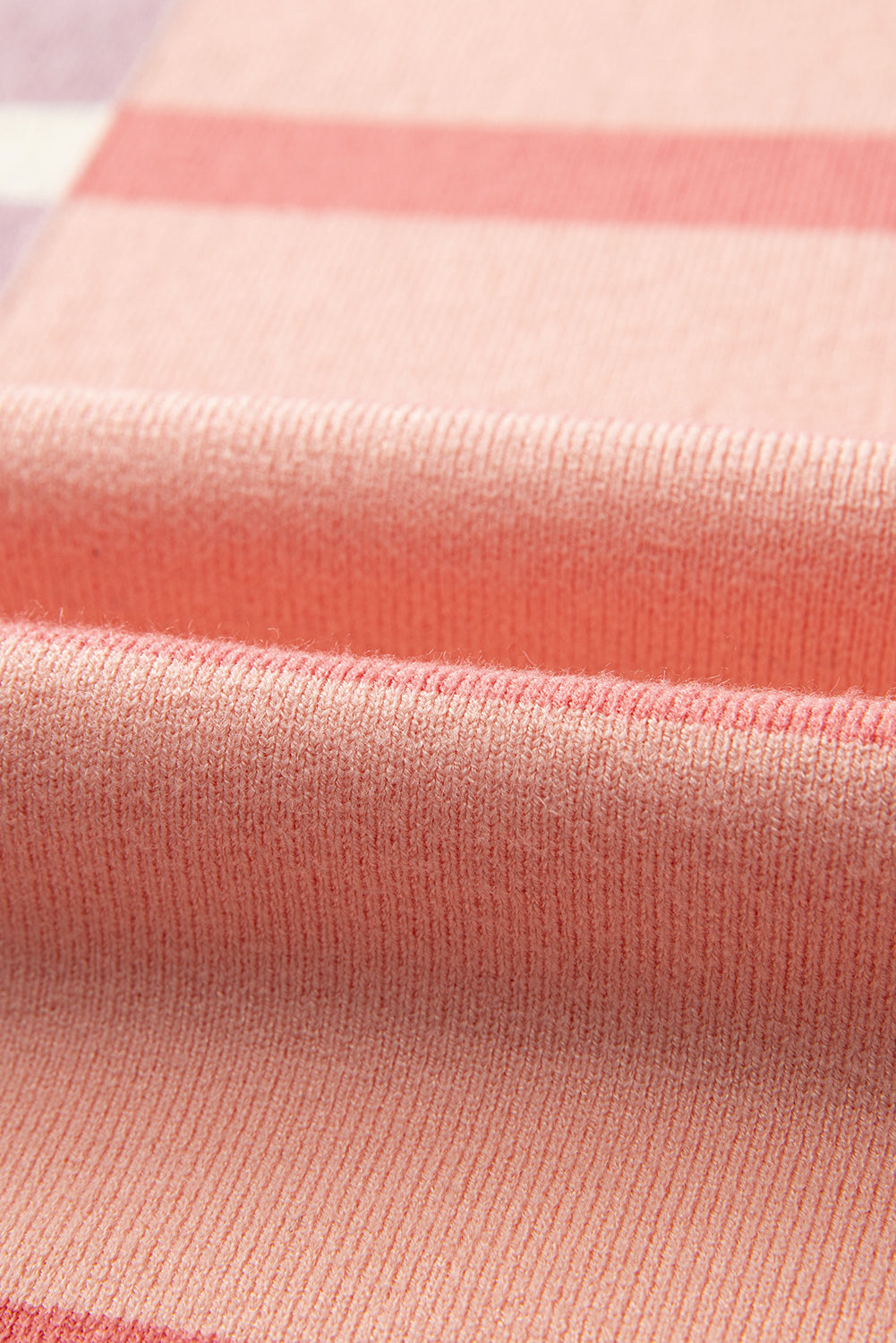 Blue Stripe Exposed Seam Patchwork Loose Sweater