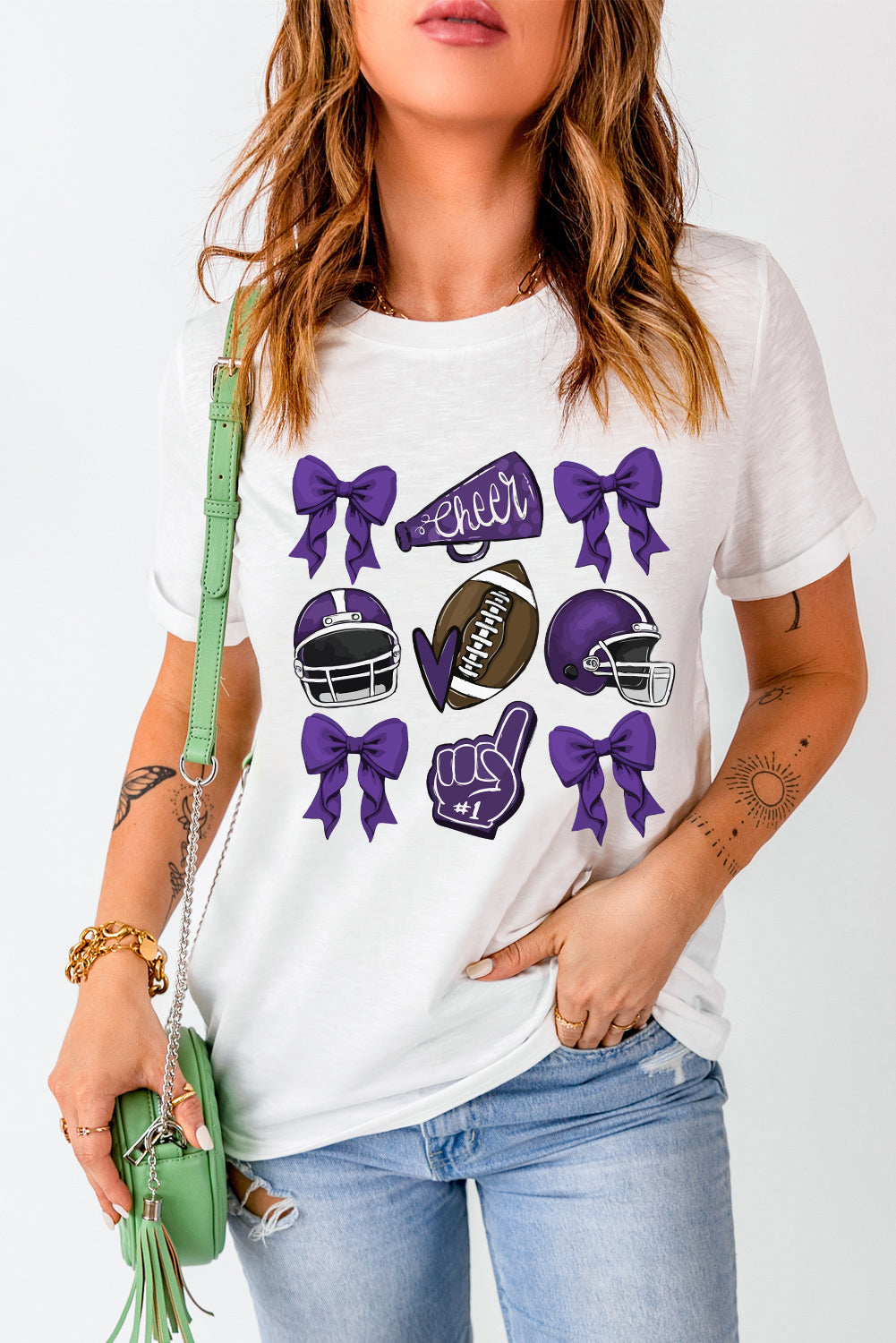 White Game Day Graphic Tee