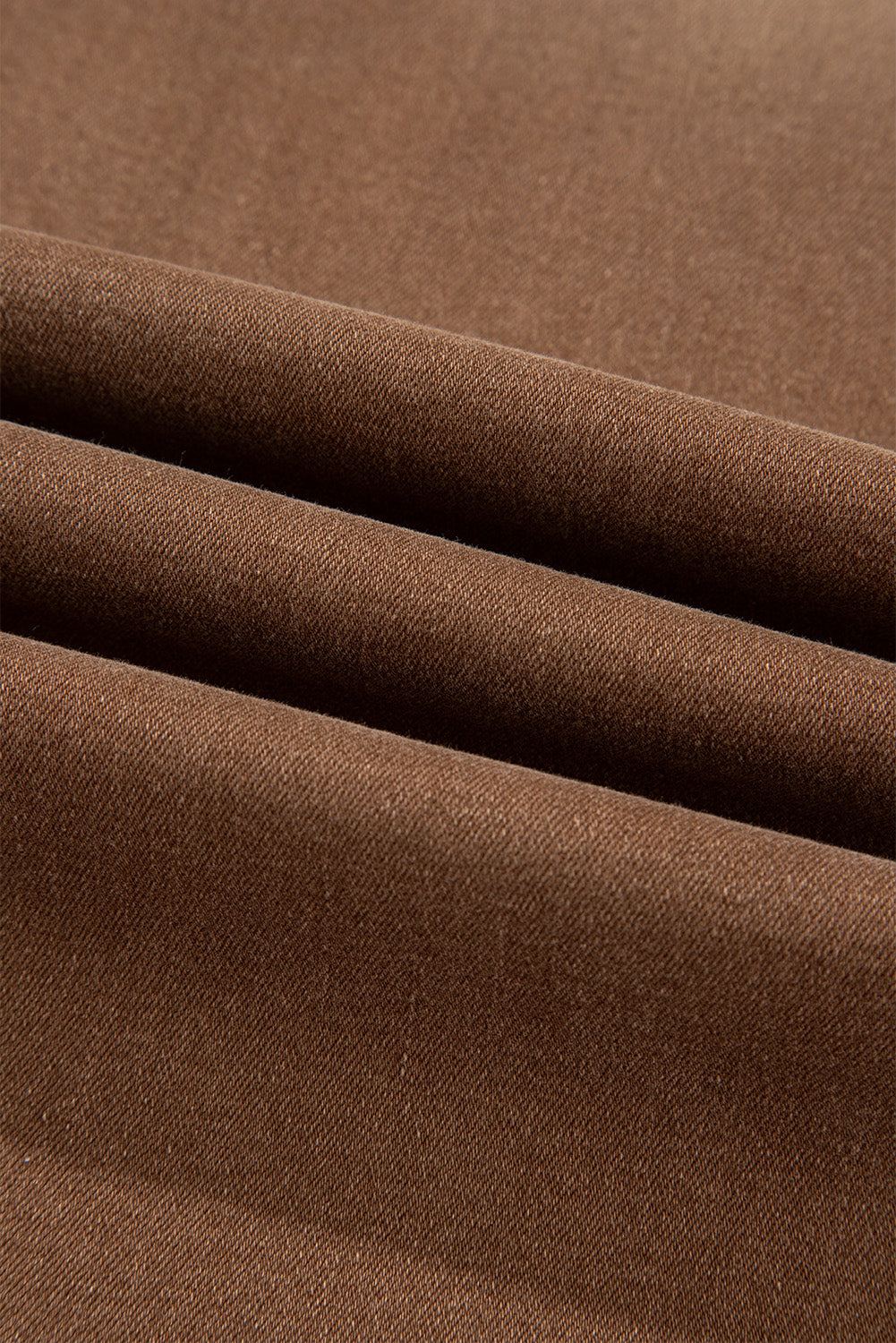 Brown Minimalist Patch Pocket High Waist Shift Jeans