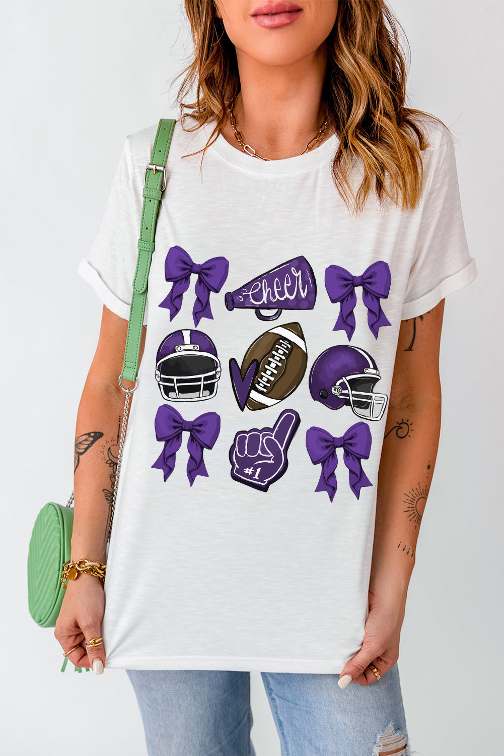 White Game Day Graphic Tee