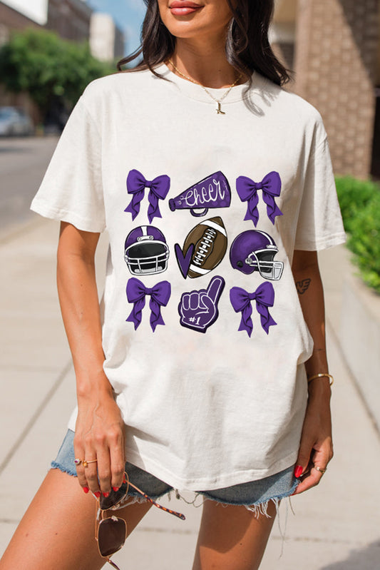 White Game Day Graphic Tee